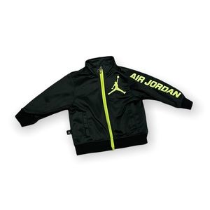 Baby Air Jordan Long Sleeve Zip Up Track Jacket Green 12 months